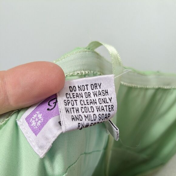 Papell Prom Dress Maxi Gown 10 Green Fairy Y2K Mermaid Tulle Glam Sequin NWT - Picture 11 of 11